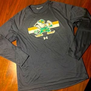 Men’s XL Norte Dame Under Armour long sleeve dri-fit loose shirt